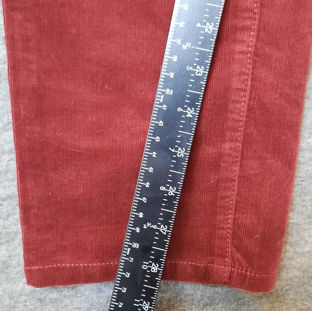 Talbots Pants Womans 10P Red Burgundy Corduroy Straight Leg Classic Workwear - Picture 8 of 13